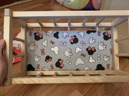 Кроватка деревянная игрушечная для куклы 43см Graisya качалка колыбель фото от покупателей 6