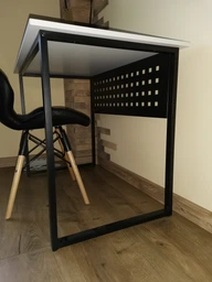 Компьютерный стол Ferrum-decor Майк 75x140x60 черный ДСП Белое 16мм фото от покупателей 8