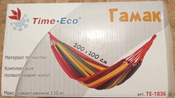 Гамак 200х100 см Time Eco 1836 Хлопок / Полиэстр одноместный фото от покупателей 4