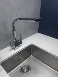 Смеситель для кухни с подключением к фильтру Luxor Mercury Stainless steel 3D Prof стальной , сатин (хром) + отдельно питьевой канал на смесителе с фильтра фото от покупателей 5