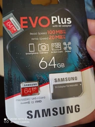Карта памяти Samsung EVO Plus microSDXC 64GB UHS-I Class 10 + SD адаптер (MB-MC64HA/RU) фото от покупателей 5