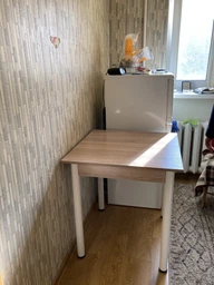 Стіл кухонний Ferrum-decor Агата 75x90x90 Білий ДСП Бетон 16мм (AGA0028) фото від покупців 11