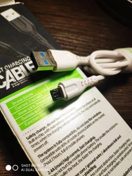 USB кабель для зарядки Bavin CB-160 2.4А (1m) Белый фото от покупателей 1
