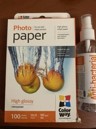 Фотобумага ColorWay глянцевая 180г/м 10x15 100 л PG180-100 (PG1801004R) фото от покупателей 1