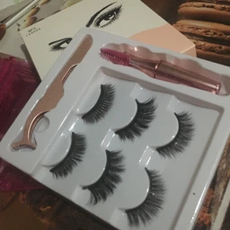 Набор накладные магнитные ресницы+подводка+пинцет Magnetic lashes 5 магнитов фото от покупателей 1