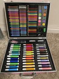 Набір для малювання 128 предметів у валізці Космонавт UFT Art Set Metal Blue (4820176292049) фото від покупців 13