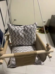 Тканинні підвісні гойдалки Infancy Зигзаг Бежеві фото від покупців 1