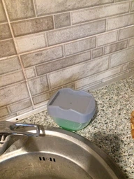 Диспенсер дозатор для миючого засобу з губкою Soap Pump натискний диспенсер для миючого сірий