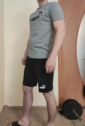 Шорти бавовняні чоловічі Puma Ess Shorts 58670903 S Medium Gray Heather (4063697313262)