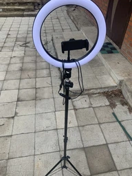 Кольцевая светодиодная цветная лампа RGB LED MJ26 Набор блогера селфи кольцо со штативом 2.1 метр и пульт переключения (333) фото от покупателей 2