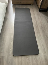 Коврик для йоги и фитнеса NBR (йога мат, каремат спортивный) OSPORT Mat Pro 1.5см (FI-0135) Черный фото от покупателей 4