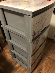 Комод пластиковый в комнату, для дома, в офис, органайзер Alea, 95х46х39см, комод из пластика для дома, Лаванда серый фото от покупателей 5