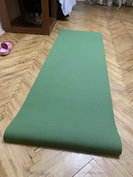 Коврик для йоги и фитнеса + чехол (мат, каремат спортивный) OSPORT Premium TPE 6мм (n-0007) Красно-голубой