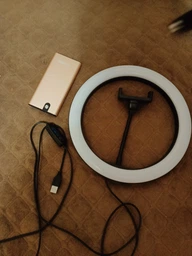 Кольцевая светодиодная LED лампа Ring 26 см со штативом и держателем для телефона (14324mel2) фото от покупателей 12
