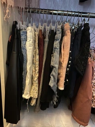 Набор 10 шт плечики Hanger 30 см металлические с белыми прищепками для брюк и юбок