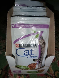 Влажный корм для выведения шерсти у кошек Purina Cat Chow Hairball с курицей и зеленой фасолью (26х85г) фото от покупателей 8