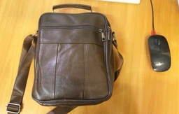 Сумка планшет через плечо мужская из натуральная кожи Vintage leather-14991 Коричневая фото от покупателей 11