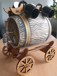 Бочка керамическая 3 л на фире с серым краном и бокалами HandMade Diptaro Ручная работа фото от покупателей 5