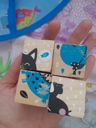 Деревянная игрушка Cubika Кубики Зверюшки (15429) фото от покупателей 1