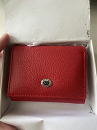 Кошелек ST Leather маленький горизонтальный из натуральной кожи красного цвета (bg183fash23) фото от покупателей 19