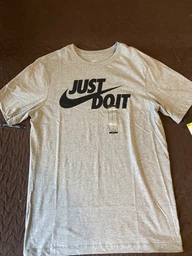 Футболка хлопковая длинная мужская Nike M Nsw Tee Just Do It Swoosh AR5006-100 XL Белая с принтом (191888624126) фото от покупателей 1