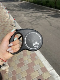 Поводок-рулетка Flexi Black Design М лента 5 м Зеленый (4000498034026) фото от покупателей 8