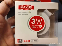 Светодиодный светильник Maxus со встроенным драйвером 3W 3000К (1-SDL-010-01) фото от покупателей 4