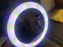 Кольцевая LED лампа диаметром 33 см RGB MJ, штативом 2 метра лампа для селфи (1369) фото от покупателей 9