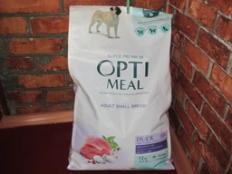 Сухой корм OptiMeal Adult Small Breed Duck для взрослых собак мелких пород с уткой 4кг фото от покупателей 11