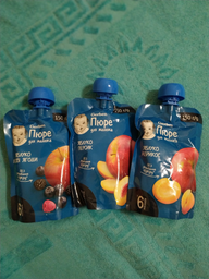 Фруктове пюре Gerber з яблук та лісових ягід для дітей з 6 місяців 150 г (7613287358981) фото від покупців 4