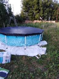 Круглый семейный каркасный бассейн Intex 28206 305*76см, объем 4485 л. фото от покупателей 7