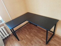 Стіл комп'ютерний кутовий з полицею в стилі Лофт каркас металевий StepLoft Comp-table-162 фото від покупців 10