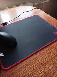 Игровая поверхность коврик для мышки Redragon Black M 360x270x3mm Black-Red (50560) фото от покупателей 16