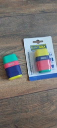 Ластик+точилка Buromax Rubber Touch на 2 отверстия с контейнером (BM.4771-1) фото от покупателей 11