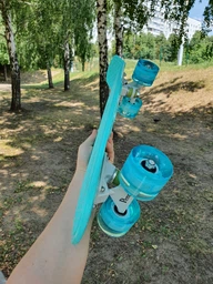 Пенни борд скейт Jenix Penny Board 22" Синий со светящимися колесами фото от покупателей 10