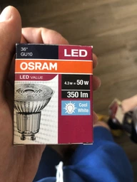 Світлодіодна лампа OSRAM LED PAR16 50 4,3W 4000К 230V GU10 10X1скляна колба (4058075055155)