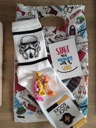 Носки белые с принтом "Star Wars Штурмовик" One size Rock'n'socks 444-79 (3159)