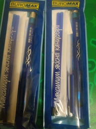 Ручка гелевая Buromax Erase Slim Пиши-стирай 0.5 мм синяя + стержни 4 шт (BM.8304-01)