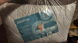 Подушка для сну Sleepingg Антиалергенне волокно 50х70 см Стьобаний чохол зі стібкою та блискавкою Біла (4820182650093)