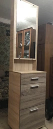 Тумба для обуви Эверест Бриз ТО-4 500х380х2100 с зеркалом Дуб сонома Трюфель