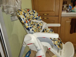 Чохол на стільчик для годування Chicco Polly 2 в 1 плащівка Звірі камуфляж блакитний DavLu (000479)