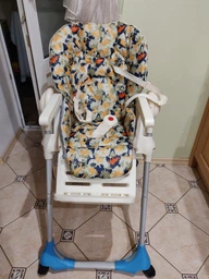 Чохол на стільчик для годування Chicco Polly 2 в 1 плащівка Звірі камуфляж блакитний DavLu (000479) фото от покупателей 1