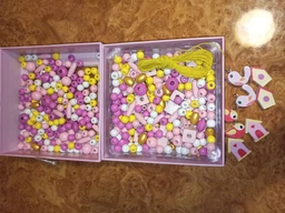 Набір для творчості "Пташки" DJECO DJ09809 з дерев'яними намистинами фото від покупців 1