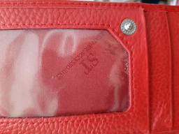 Женский кошелек из натуральной кожи с монетницей на защелке и отделениями для карт, красный 62632 фото от покупателей 6