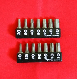 Набор бит TORX с отверстием TOPTUL 1/4" 7ед. (T10-T40) GAAV0703 фото от покупателей 6