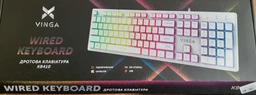 Клавіатура дротова Vinga KB410 USB White фото від покупців 1