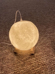 Настольный светильник ночник HUMIDIFIER 3D 13 см с увлажнителем воздуха, луна фото от покупателей 4