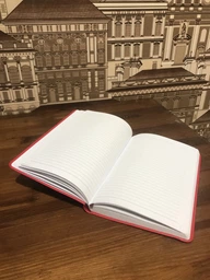 Деловая записная книга Optima Vivella А5 256 страниц в линейку на резинке Красная (O27104-03) фото от покупателей 2