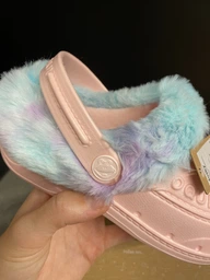 Детские кроксы-сабо утепленные для девочки Coqui Husky 9751 26/27 Candy pink/Rainbow (8595662632390) фото от покупателей 6