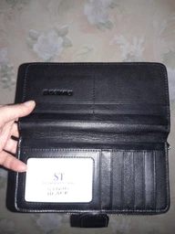 Вертикальний молодіжний гаманець із натуральної шкіри ST Leather Чорний для карт унісекс (bg193fash00) фото від покупців 16
